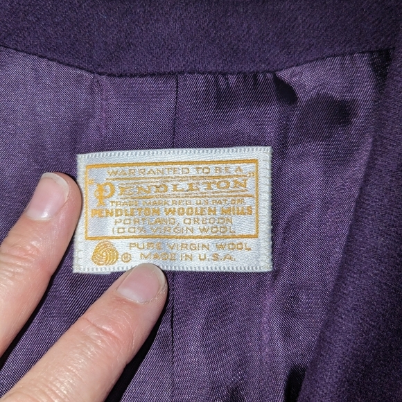 Pendleton wool blazer vintage eggplant purple - Picture 2 of 7